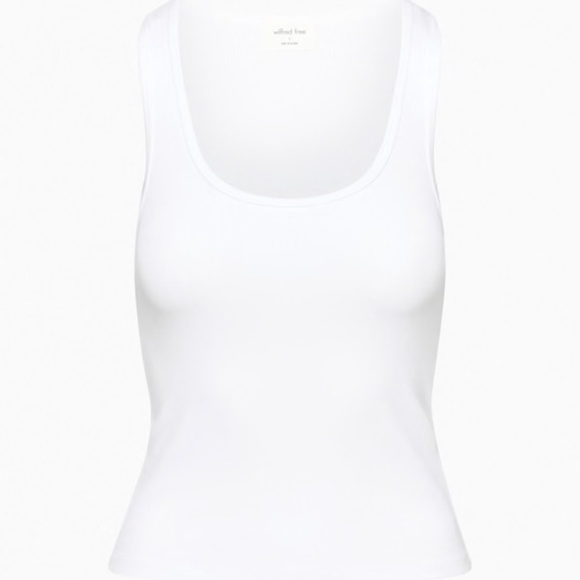 BNWOT⎜Aritzia Wilfred Free⎜KEY GO-TO TANK⎜WHITE - Picture 4 of 11